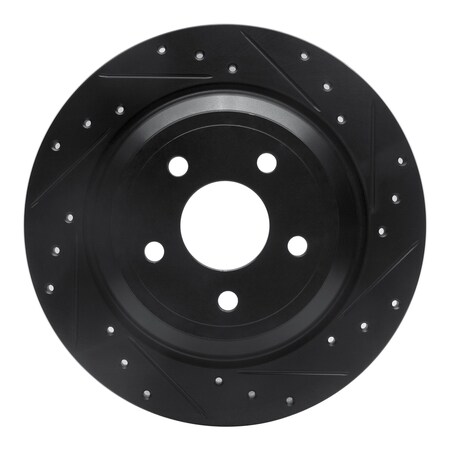 Dynamic Friction Co DFC Brake Rotor - Drilled and Slotted - Black 633-54262R