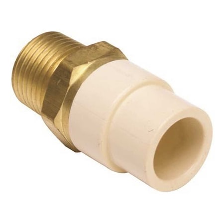 Durapro 1/2 in. CPVC Socket x 1/2 in. MIP, Lead Free CPVC/Brass Transition Adapter NL1173VM 1/2