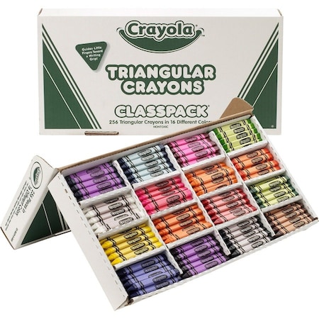 Crayola CLASSPACK TRIANGULAR CRAYONS, 16 COLORS, 256/BX 528039