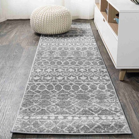 Jonathan Y Izil Moroccan Beni Souk Gray/Cream 2 ft. x 8 ft. Runner Rug MOH209B-28