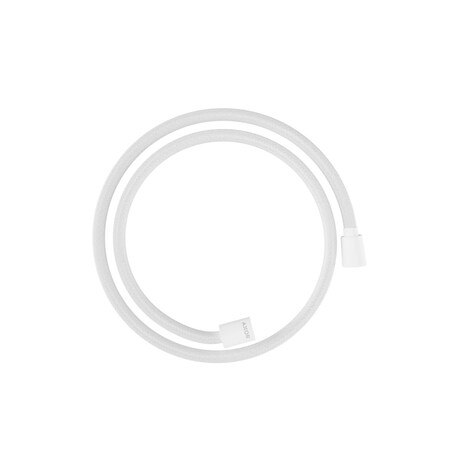 Axor ShowerSolutions Textile Hose with Cylindircal and Conical Nut, 49" in Matte White 28227700