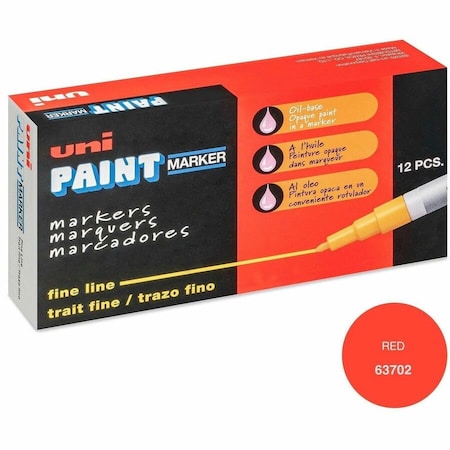 Uni-Ball UniPaint PX21 OilBased Fine Point Marker, Red UBC63702