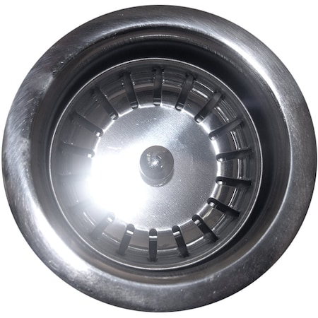 Westlake Pipe & Fittings 3-1/2'' Chrome Plated SS Long Shank Basket Strainer Assembly 03-1151