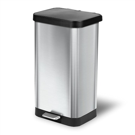Bsl Titan Stainless Steel Step Trash Can 20 Gallon / 75.5L with Antimicrobial Lid GLD-74507