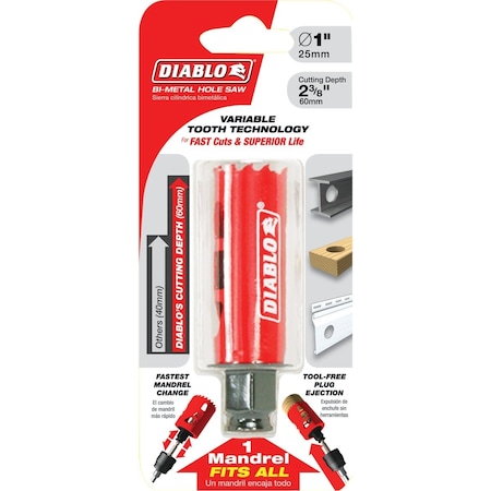 Diablo 1'' Bi-Metal Hole Saw DHS1000