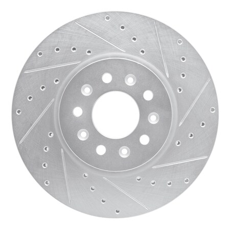 Dynamic Friction Co DFC Brake Rotor - Drilled and Slotted - Silver 631-45023R