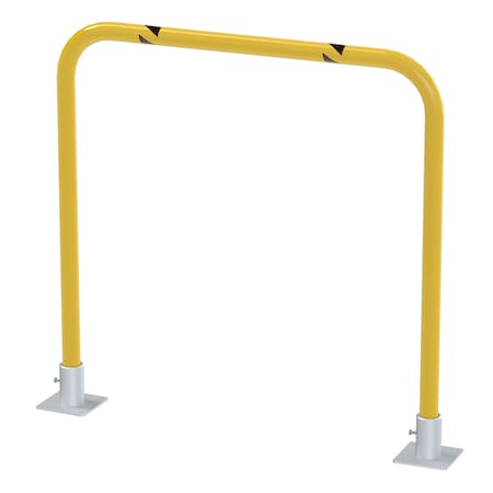 Vestil Steel Removable High Profile Machine and Rack Guard 36 In. x 36 In. x 2 In. Yellow HPRO-R-36-36-2