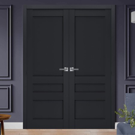 Sartodoors Interior Solid French Double Doors Solid Core Modern Interior VEREGIO7411DD-ANT-36