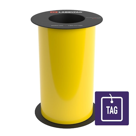 Labeltac Tear-Resistant Tag Stock 9in x 100ft LT9, Yellow LT901TAG-C