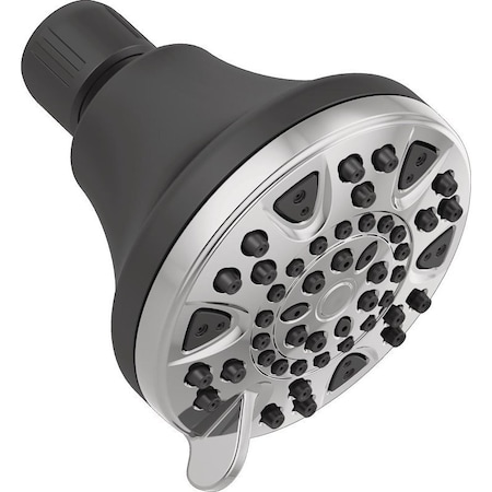 Peerless Shower Head, 1.75 gpm, 3-Spray Function, Chrome, 3-3/8 in Dia, 3-3/4 in L 76314