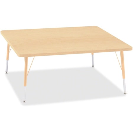 Jonti-Craft Berries Square Activity Table, 48 in. x 48 in., E-height, Maple/Maple/Camel 6418JCE251