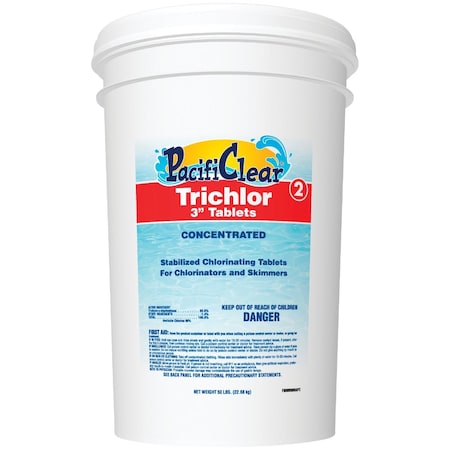 Pacificlear 3'' 50 Lb. Trichlor Chlorine Tablet F008050050PC