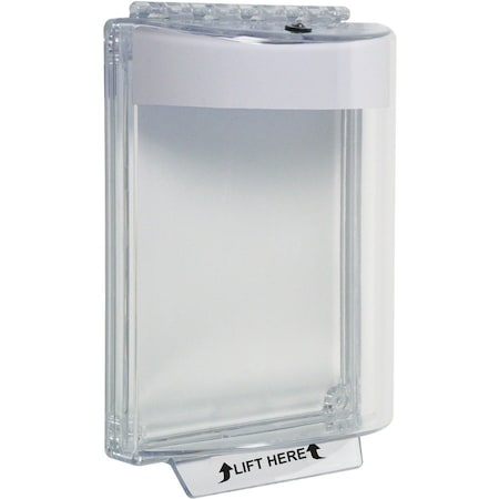 Safety Technology International Universal Stopper Cover, Polycarbonate, Flush Mount, 5 1/2 in W x 8 1/8 in H x 2 5/8 in D STI-13010NW