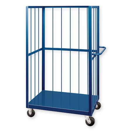 Pucel Three Sided Stock Cart, 24 in W x 30 in L, Gray 3SC-30S