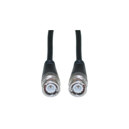 Swe-Tech 3C BNC RG58/AU Coaxial Cable, 50 Ohm, Black, BNC Male, Copper Stranded Center Conductor, 45% Braid, 50ft 10X1-01150