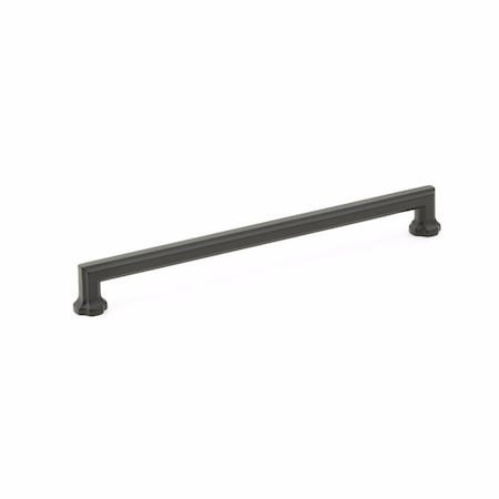 Schaub 10in Center to Center Empire Cabinet Pull Matte Black Finish 886-MB