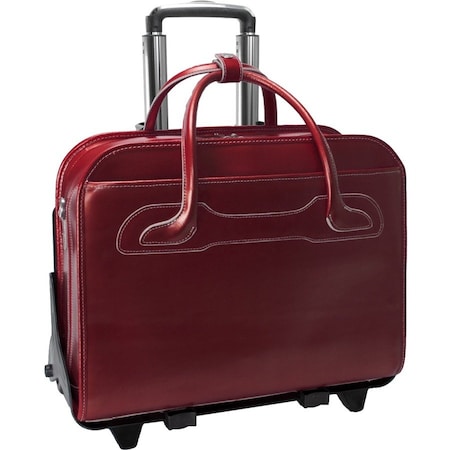 Mckleinusa Willowbrook W Series Leather Detachable-Wheeled Ladies Case - Red 94986