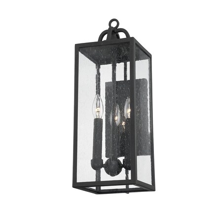 Troy Lighting Caiden 3 Light Wall Sconce 7 In. Forged Iron B2062-FOR