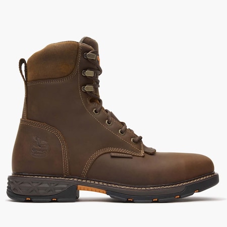 Georgia Boot Men's Waterproof Lacer Work Boot, 10.5 M, Alloy Toe, 8 in H, Brown, GB00650 GB00650