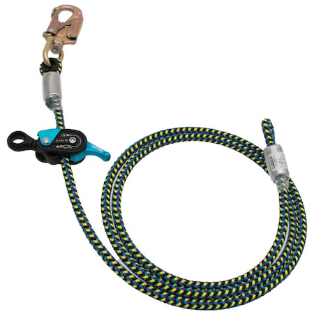 Rope Logic Stileo 1/2" x 10 ft. Wirecore Lanyard Flipline w/ Notch Guide and Steel Swivel Snap 101169
