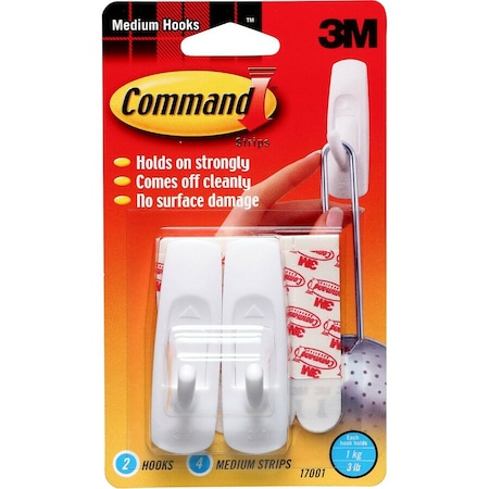 Command Med Utility Hooks 17001CS, 12/pk, PK12 17001CS