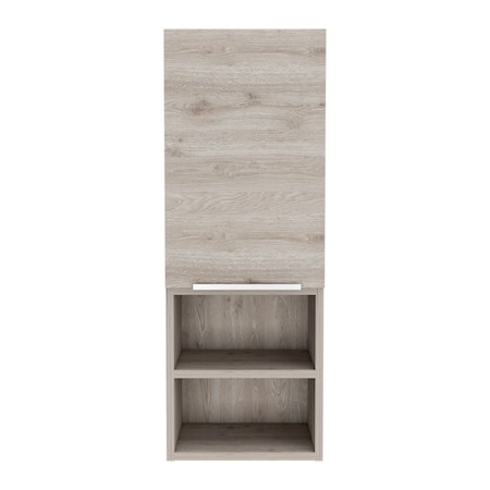 Homeroots 12" Wood Brown Laminate Accent Cabinet Soft Close With One Shelf And One Drawer 477613