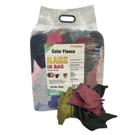 Supremeplus Recycled Color Sweatshirt Cleaning Rags 10 lbs. Bag SP-6274