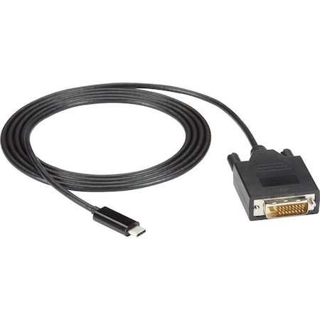 Black Box BLACK BOX USB-C Adapter Cable, USB-C To Dvi Adapter, 1080p At 60hz, Dp 1.2 Alt Mode, 6-ft. VA-USBC31-DVID-006