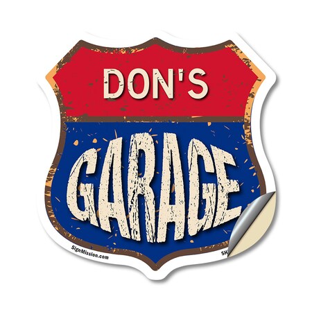 Signmission Don's Garage, 18 Inch X 18 Inch, Vinyl Decal SHI-D-18-383-DON