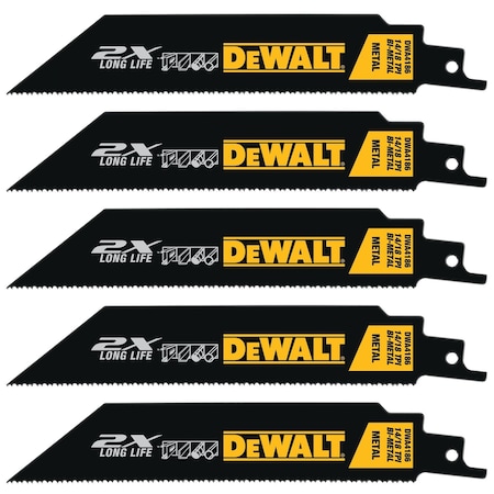 Dewalt 6" 2X Premium Metal Cutting Blade, 5PK DWA4186