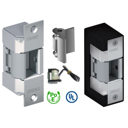 Trine Electric Strike for Rim Panic Exit Devices EN400 with 12 and 24 Volt DC Satin Stainless Steel 400CMRP32D