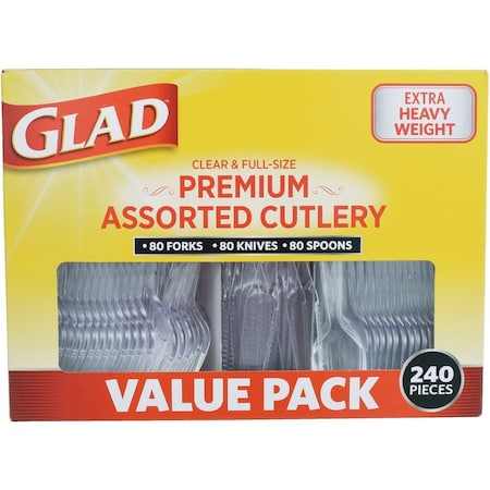 Glad Clear Assorted Cutlery Set, 240-Piece BBP0237
