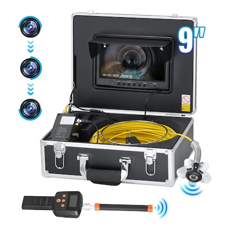Vevor Sewer Camera 98 ft Self-Leveling Duct Camera with 512Hz Locator 36X Zoom WP90FTR
