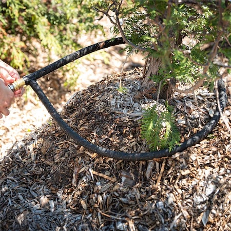 Dramm 2 in ID x 10 ft L ColorStorm Tree Soaker Watering Hose, Recycled Rubber Tube, Black 17062