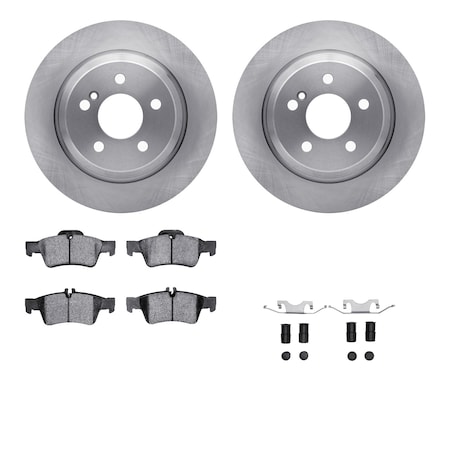 Dynamic Friction Co DFC Rotors with EURO 5000 Ceramic Brake Pads includes Hardware 6612-63304