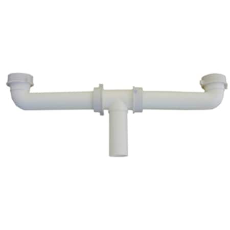 Westlake Pipe & Fittings 1-1/2''x16'' Black Plastic Center Outlet Waste 3/1/4209