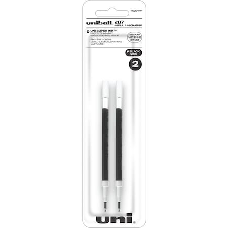 Sanford Ink 70207PP Refill for uni-ball Signo Gel 207 Medium Black Ink 2/Pack 70207PP
