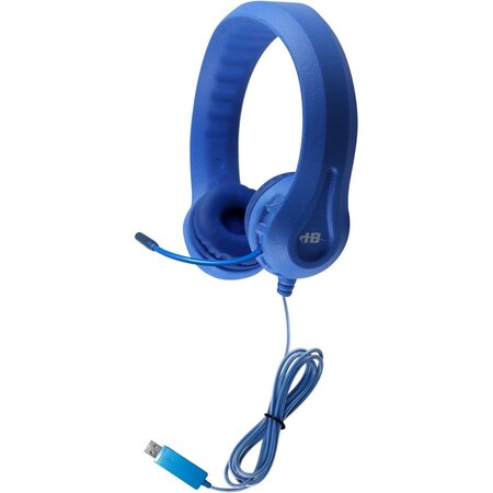 Hamiltonbuhl Hamilton Buhl Kid's Flex-Phones USB Headset With Gooseneck Microphone, Blue KFX2U-BLU