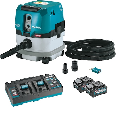 Makita Cordless Dry Dust Extractor, 67 dBA, 40 V GCV02PMU