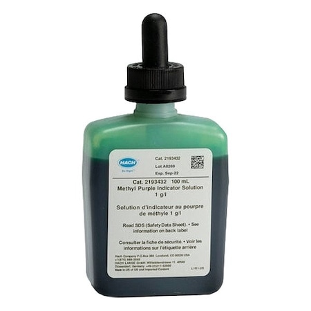 Hach Methyl Purple Indicator Solution, 100 mL 2193432