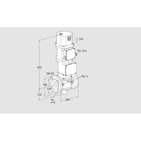 Honeywell Kromschroder VLV, MTR, GAS, VK 65F31W5XG43D KS85314211