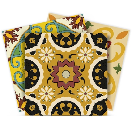 Homeroots 6" X 6" Auguri Mix Peel and Stick Removable  Tiles 400022