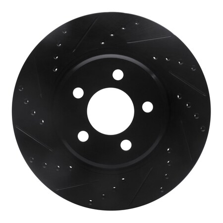 Dynamic Friction Co DFC Brake Rotor - Drilled and Slotted - Black 633-39015L