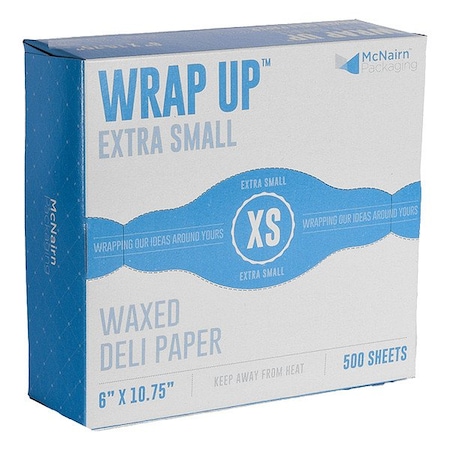 Zoro Select Deli Paper, White, 10 3/4 in L, PK12 105501