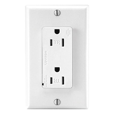 Leviton Plugs&Rcptcls, 15A, 125VAC, Wht, Polycarb T5280-W