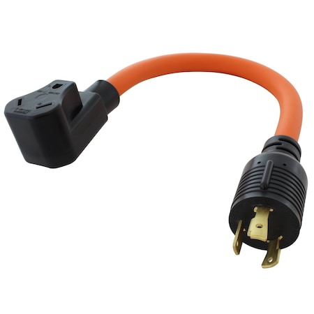 Ac Works 1.5FT L5-30P 30A Locking Plug to 30A RV Generator Adapter RVL530TT-018