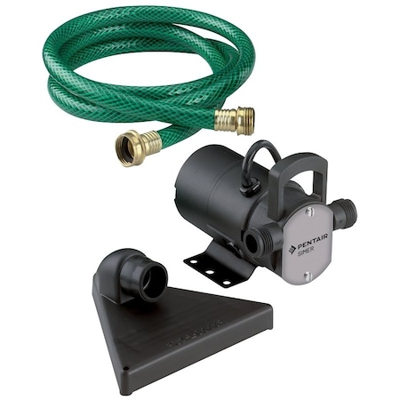Simer Portable Utility Pump, 115 V, 0.0833 hp, 350 gph, Thermoplastic M40P
