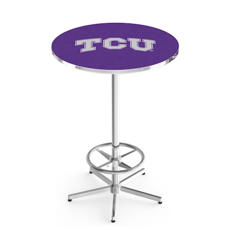 Holland Bar Stool Co 42" Chrome TCU Pub Table, 36" dia. Top L216C4236TexChr