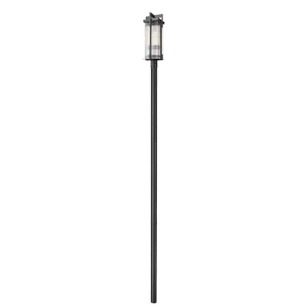 Z-Lite Fortis Sand Black 2 Light Outdoor Post Mounted Fixture 5031PHBR-5009P120-BK