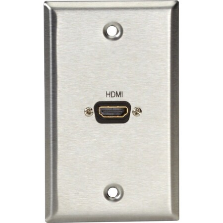 Black Box Av Stainless Wallplate, Single Gang, 1 WP831